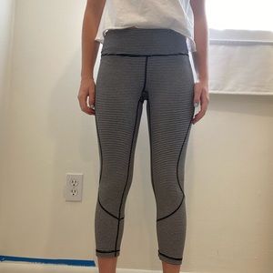 Black and white striped zella leggings